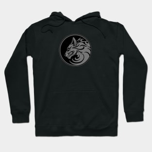 Growling Dark Wolf Circle Hoodie